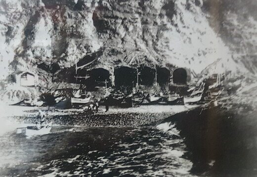 boat storage in the rocks