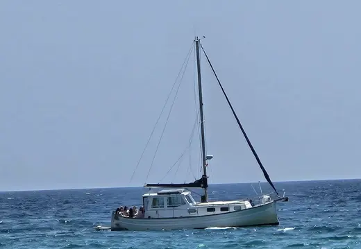 Cabin Sailboat off Sant Agustí